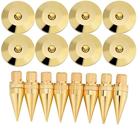 Professional 8 Pairs 6 X 36mm Copper Speaker Spike Isolation Stand Base Pad Feet Mat Pads, Isolation In Electronics - Speaker Stand, Pads Mm, Subwoofer Spike, Speaker Base