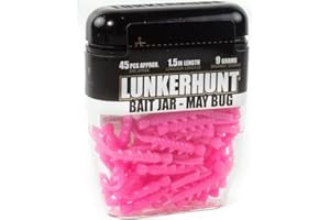 LUNKERHUNT Fishing Jar with Unique Scent Attractant | 1.5-Inch Durable Bait for Ice Fishing | Reusable Soft Plastic Lure for Bass, Trout and Pike