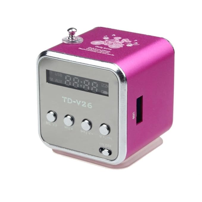 Jintime HiFi Lautsprecher MP3 Player Mini Portable Verstärker Micro SD TF Karte USB Disk Lautsprecher mit FM Radio