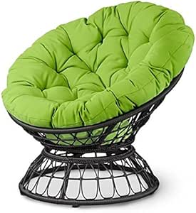 Al aire libre Papasan silla de salón con Cojines Muebles luz verde