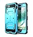 i-Blason Armorbox Case for iPhone SE 2022 (3rd Gen), [Built-in Screen Protector] Full-Body Rugged Holster Case for iPhone SE 2022/ iPhone SE 2020/ iPhone 8/7, Blue