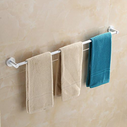 Free Punching 40-100CM Lengthened And Thickened Space Aluminum Single Pole Double Pole Towel Rod,Single Bar;80CM