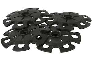 Dovewill Snowflake Snow Baskets for Snow Shoe Racing Trekking Hiking Walking Poles Pack of 4PCS Black