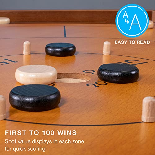 Tournament Crokinole & Checkers Classic Dexterity Board Game for Two