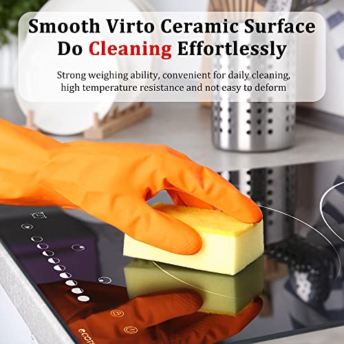 Electric Cooktop 12 inch,ECOTOUCH Builtin Electric Cooktop 2 Burner