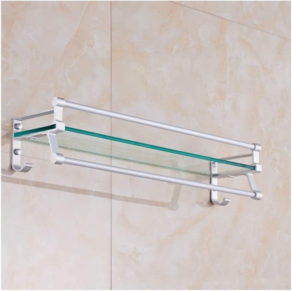 estante Toallero Vidrio de baño con riel Vidrio templado rectangular