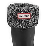Hunter Boots Women's 6 Stitch Cable Short Boot Sock Blk/Gry MD M US