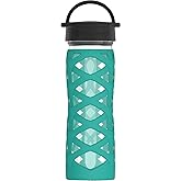 Lifefactory 16oz Bottle Classic Cap Helix Sleeve Aquatic Green