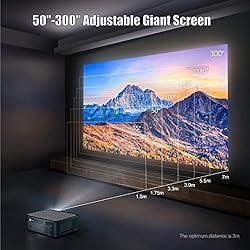 Projector, WiMiUS Upgrade 5G WiFi Bluetooth