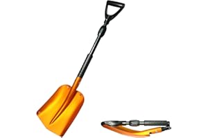 GEARFLAG Lightweight Collapsible Snow Shovel (1.5 lbs), Folding 39" Aluminum Compact Shovel for Gardening, Car, Backpacking, 