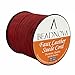 BEADNOVA 3mm Faux Suede Cord Flat Lace Leather Cord String 100 yard/roll for Jewelry Making, Red