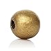 Round Wood Beads 10mm x 9mm Diameter with 3mm Hole, Gold, 500