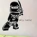 Custom made Personalized Name Ninjago Vinyl Wall Decal Sticker For Kids Boy Rooms Ninga Children Room Wall Stickers Home Decor-you choose name and color