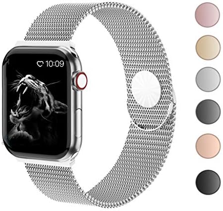 KEOLUS Compatible with Apple Watch Band 38mm 40mm 42mm 44mm,Stainless Steel Mesh Loop Replacement Parts for iWatch Band Series 5 4 3 2 1