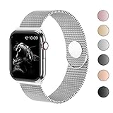 Cocos Compatible with Apple Watch Band 38mm 40mm 42mm 44mm,Stainless Steel Mesh Loop for iWatch Bands Women Men Series 4 3 2 1