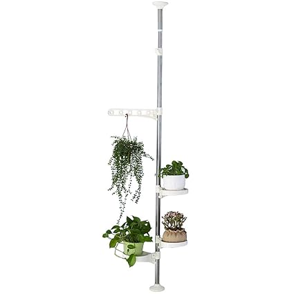 Hershii 7 Layer Tension Pole Plant Stand Indoor Decorative Metal
