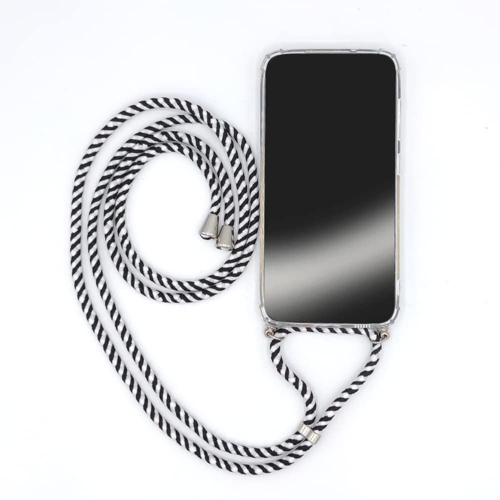 Clear Case for iPhone 14 Plus (6.7) with Lanyard/Shoulder Strap/Phone Cord Striped