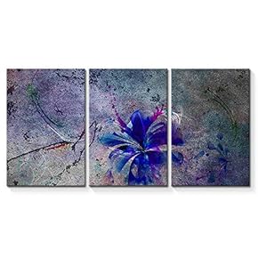 3 Panel Abstract Flower Painting Wall Bedroom Living...