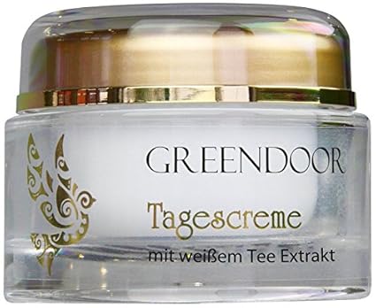Greendoor Tagescreme weißer Tee 50ml, vegane schützende straffende natürliche Tagespflege ohne Fettglanz, Naturkosmetik Manuf