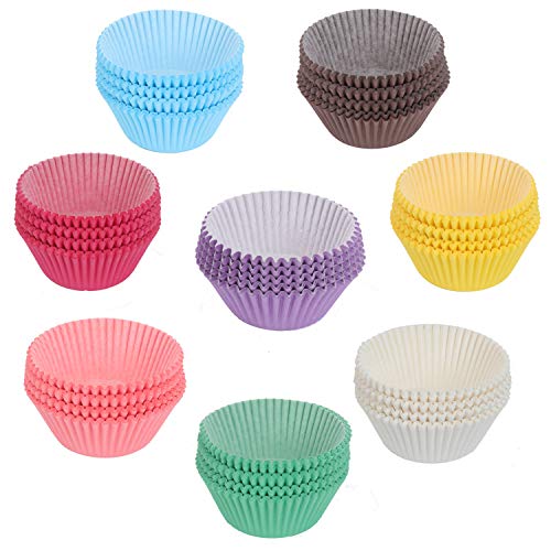 SUBANG 800 Pieces Tulip Cupcake Liner Baking Cups Muffin Tins Treat Cups Paper Cupcake Liners for Weddings,Birthdays,Baby Showers,8 Colors - Thumbnail 7