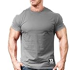 Tap Or Bleed Clasic Workout MMA Gym T-Shirt (Large, Grey)