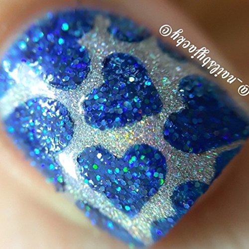 Original Heart Stencil Nail Vinyls By Twinkled T - 1 Sheet of 16 Stencils