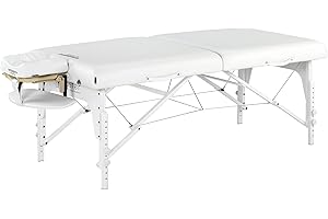 Master Massage 31 inch Montclair LX Pro Portable Massage Table Package with Memory Foam, Snow White, 1 count (10113)
