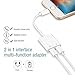 Lightning Jack Audio Headphone Adapter for Apple iPhone X 8/8 Plus iPhone 7/7 Plus&ipod&ipad. Dual Earphone Audio Adaptor and Charge Converter[Control Audio+Charge+Music+Call](Support iOS 11 or Later)