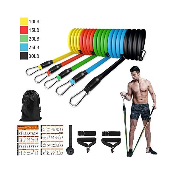 Blinngo Resistance Bands Set Portable Exercise Bands Indoor Sports