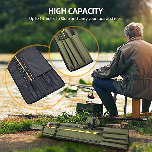Rutentasche, Bestcool Angeltasche Rod Case Angelkoffer wasserdichte Fischerei Werkzeug Aufbewahrungs – Bild 3