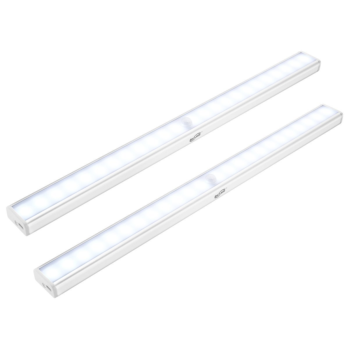 Housmile 24 LED Wireless Motion Sensing Wardrobe Lights, Portable USB Rechargeable Closet Lights, DIY Stick-on Anywhere (2 Packed)