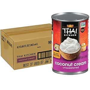 Thai Kitchen Gluten Free Unsweetened Coconut Cream, 13.66 fl oz (Pack of 6)