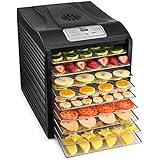 MAGIC MILL Food Dehydrator Bundle, 9 Stainless Steel Drying Racks, 8 Digital Preset Temperature Settings and Timer with Automatic Shutoff - 1 Fine Mesh Sheet, 2 Fruit Leather Trays, 1 Set Oven Mitts