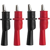 Multimeter Alligator Clips Set, 6PCS Silicone Alligator Clip Test Kit, Banana Test Lead Probe Clip, Test Extension Suitable U