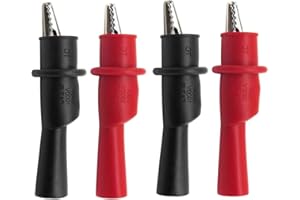 Multimeter Alligator Clips Set, 6PCS Silicone Alligator Clip Test Kit, Banana Test Lead Probe Clip, Test Extension Suitable U