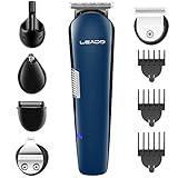 LEADO Beard Trimmer Electric Shaver Razor for Men, 5-In-1 Men's Personal Groomers, Hair Clippers Nose Trimmer Precision Trimmer, Cordless Rechargeable Hair Removal Kit