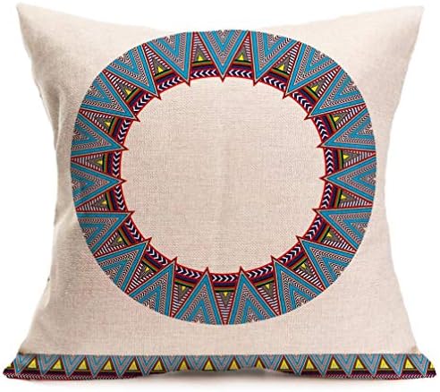 Jooffery New Bohemian Pattern Throw Pillow Cover, Indian Mandala Floor Cushion Cover Home Decor Square Pillowcase (J)