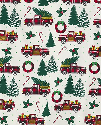 THE CHILDREN’S PLACE BABY GIRLS FAMILY MATCHING CHRISTMAS HOLIDAY SETS, SNUG FIT 100% COTTON, ADULT, BIG KID, TODDLER, PAJAMA SET, XMASS TRUCK, 8 US