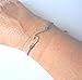 Wave Charm Bracelet-Custom Thread Color-Adjustable Waterproof Wax Coated Bangle-Handcrafted with Ocean Wave-Silver Wave with Custom Thread