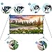Projector Screen with Stand, Vamvo 80 inch Portable Foldable Projection Screen 16:9 HD 4K Indoor Outdoor Projector Movies Screen for Home Theater Camping and Recreational Events