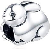 Choruslove 925 Sterling Silver Rabbit Charms Pig Charms fit European Women Bracelet, Gifts for Animal Lover/Mom/Friends/Easter