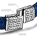 FIBO STEEL Handmade Braided Leather Cuff Bracelet with Clasp, Unique Stylish Jewelry for Men & Women - 11.5mm Width, 7.5/8.0/8.5 Length - Black/Blue