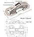 Qrity 4 Pieces Kitchen Cabinet Door Hinges Concealed Cupboard Door Hinges, Easy to Install, Not Slow Close