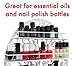 SoCal Buttercup Essential Oils and Nail Polish Organizer - Oval White Metal with Tree Silhouette - Wall Mounted Round Display Rack Oil Bottle Storage