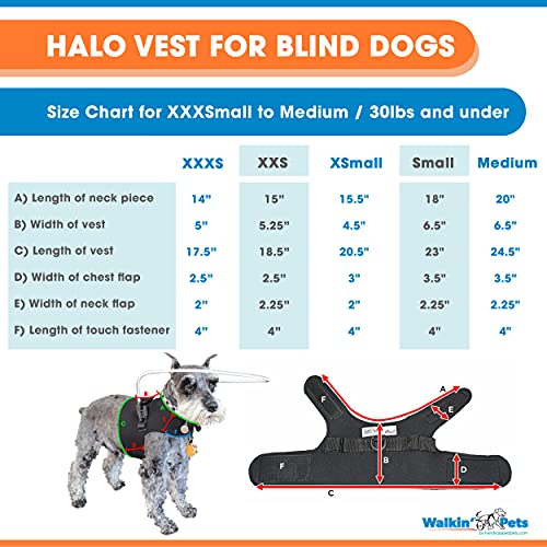 Walkin' Halo Harness Blind Harness for Dogs Adjustable for a Custom
