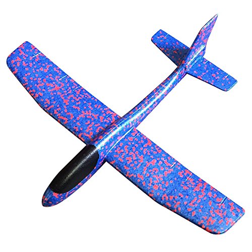 Easyflower Peg Hammer Hand Throws Aircraft Color Bubble Swing Aircraft Children's Model Swing Toy (Yellow)