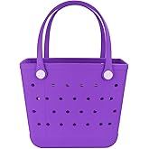 Addoklm Lightweight Extra large Rubber Beach Bag Small mini Tote Bag for Gym Waterproof medium Open Handbag for Pool Sports