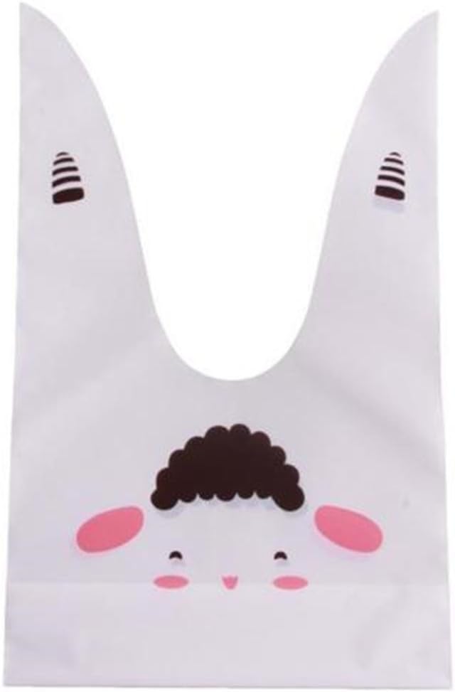 ODN 20pcs Nice Rabbit Ear Bakery Plaetzchen Suessigkeit Bag Plastic DIY White Gift Bags