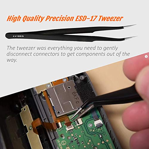 Joycon Joystick Replacement for Nintendo Switch,TEKPREM Repair Tool Kit for JoyCon Controller with 2-Pack Analog Thumb Sticks,Y00 Tripoint and Ph00 Phillips Screwdrivers,Screws,Tweezer and Pry Tools