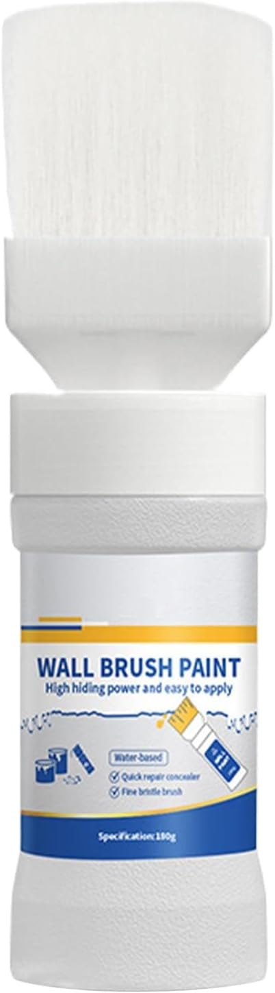 Touchup Paint for Walls - 180g Safe Wall Repair Paste fr Home, Water-Based Walls Touchup Paints with Brush, White Ceiling Paint, Interior Wall Painting Kit for Wallss | Small Scratch Repair, Easy Appl